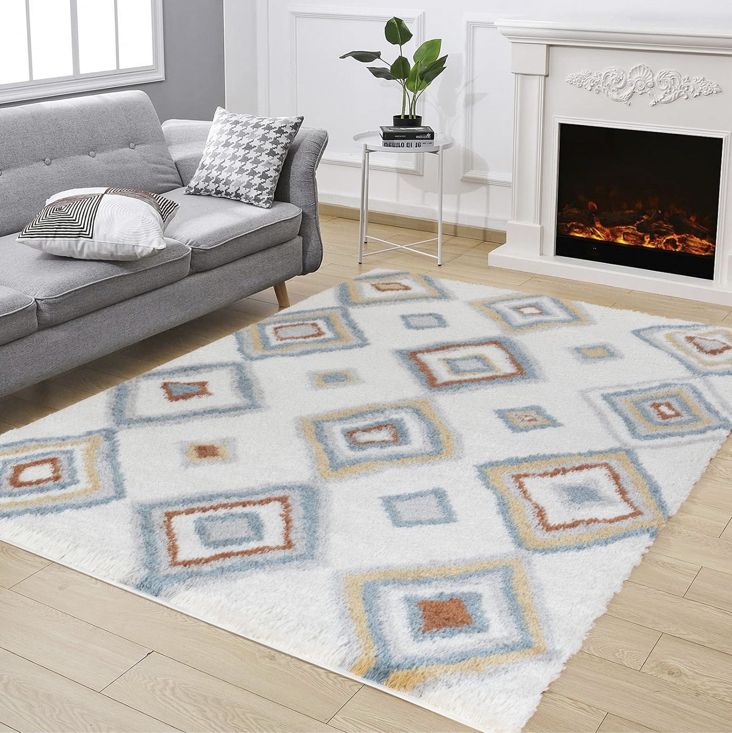 Loft Shag - 7'10" X 9'10" Shaggy Area Rug - Ivory, Polypropylene