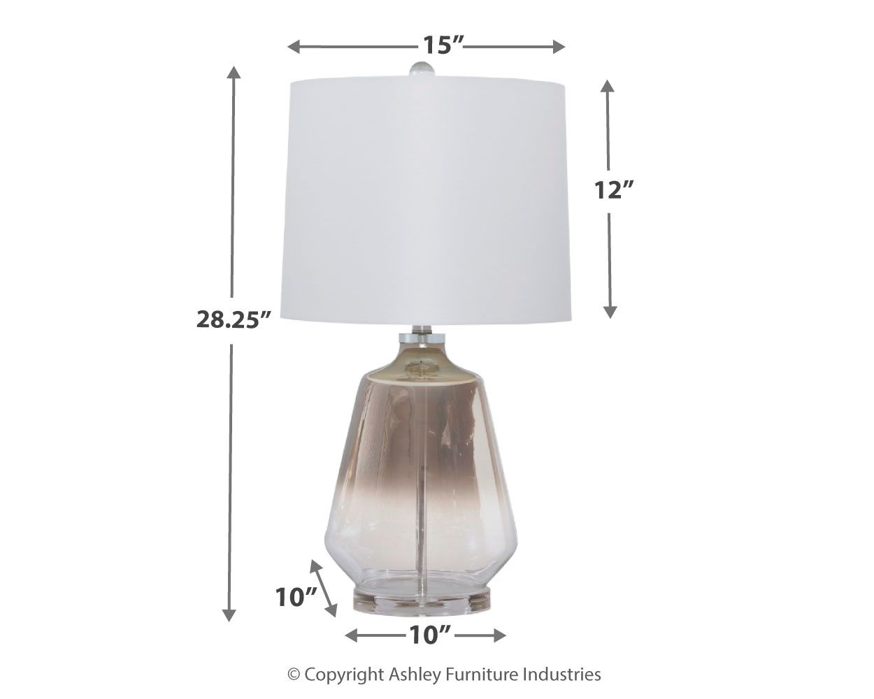 Jaslyn - Glass Table Lamp - Pearl Silver Finish