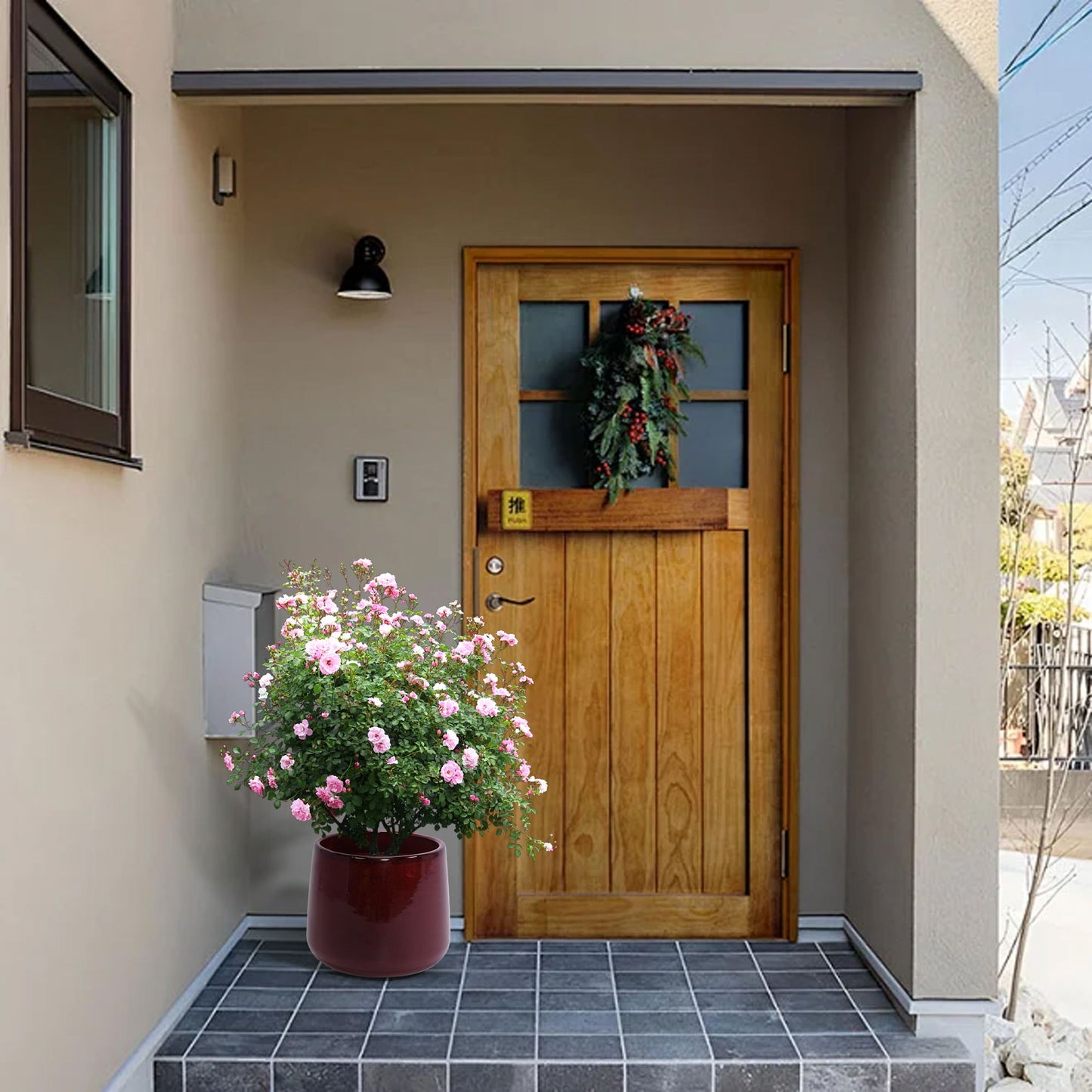 4 Pieces Planter Pot, Indoor Outdoor Flowerpot For Patio, Garden, Or Windowsills - Bean Paste Red