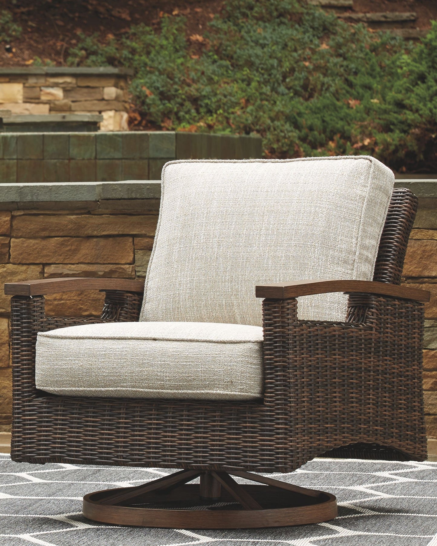 Paradise Trail - Swivel Lounge Chair (Set of 2) - Medium Brown