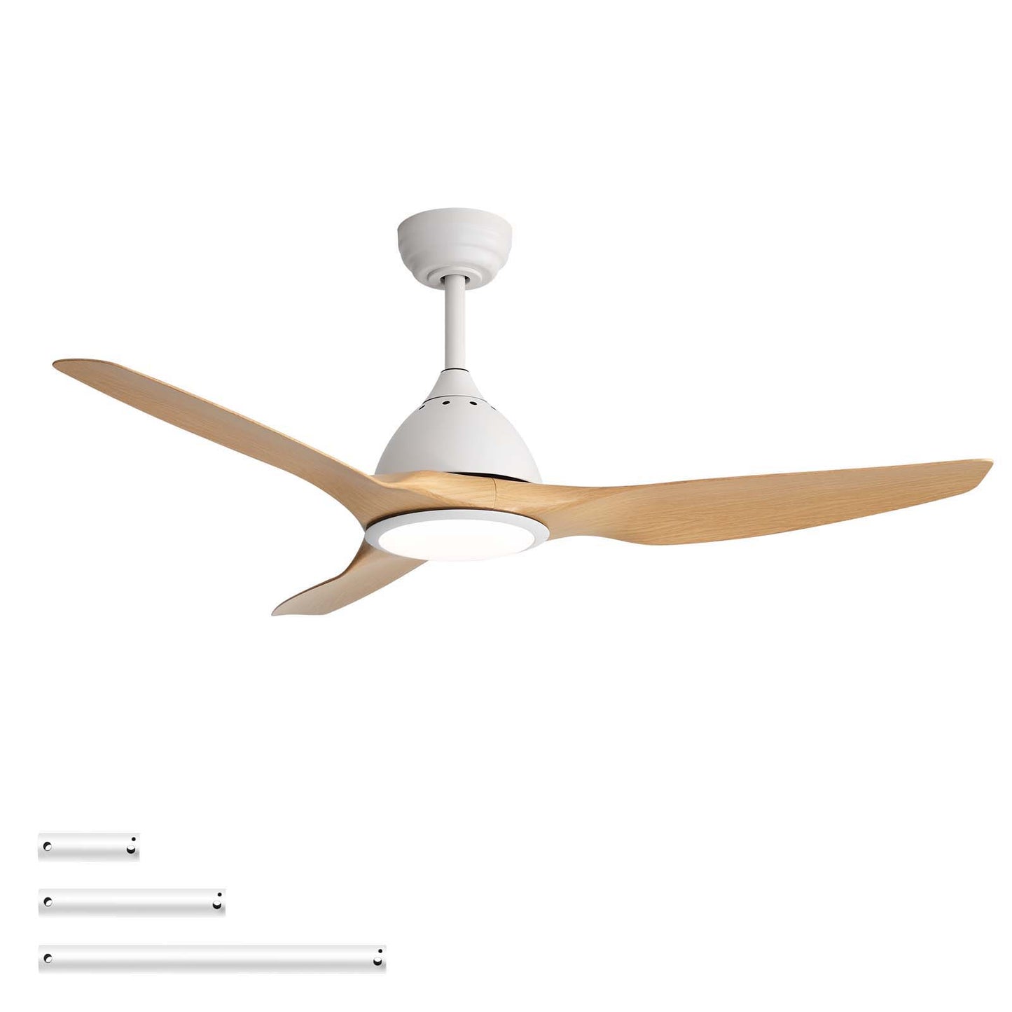 Bredoom Ceiling Fan With Remote Control And LED Light, Blades, Reversible DC Motor For Indoor / Outdoor Use