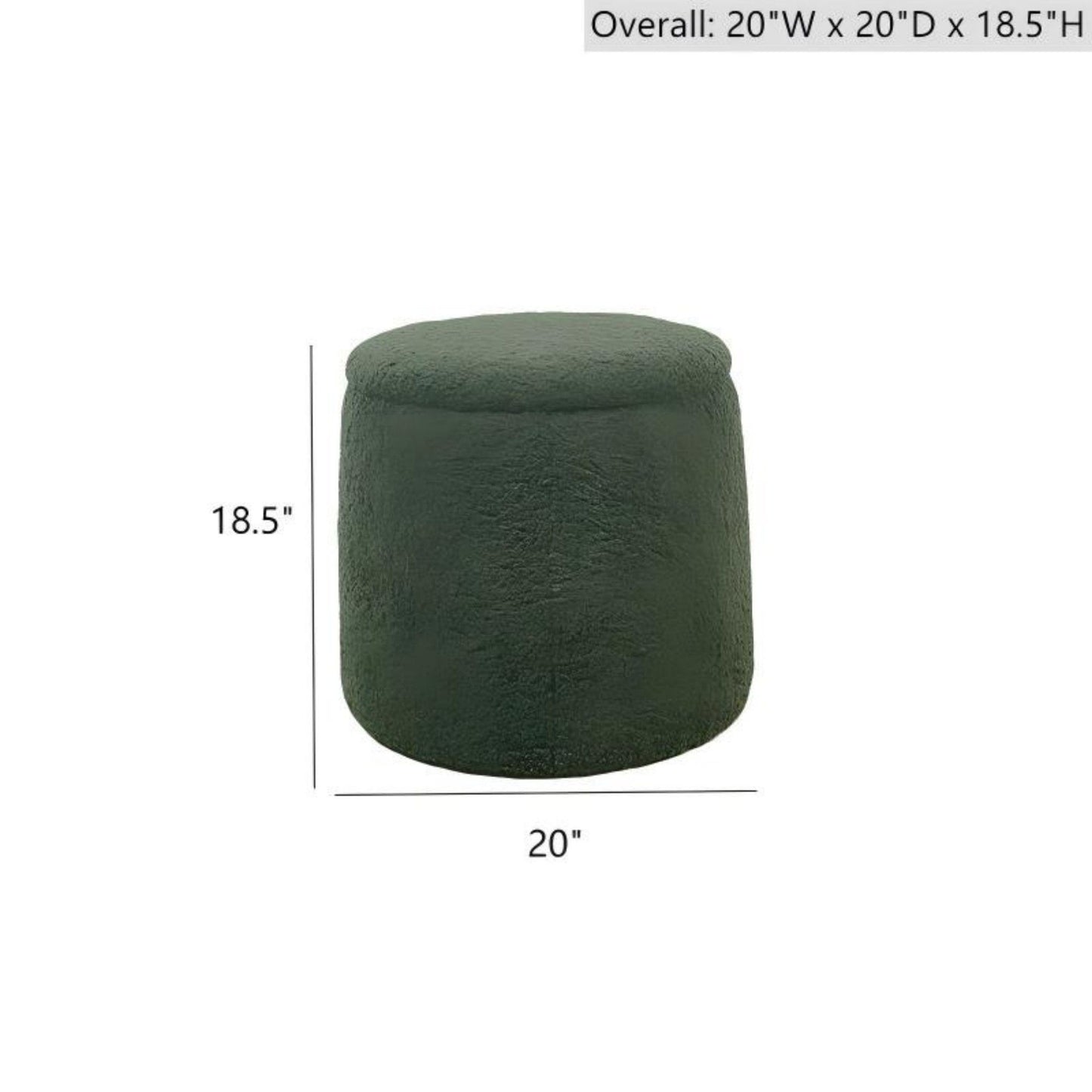 Elegant Round Storage Ottoman Upholstered