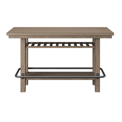Bar Height Storage Table With Construction - Brown