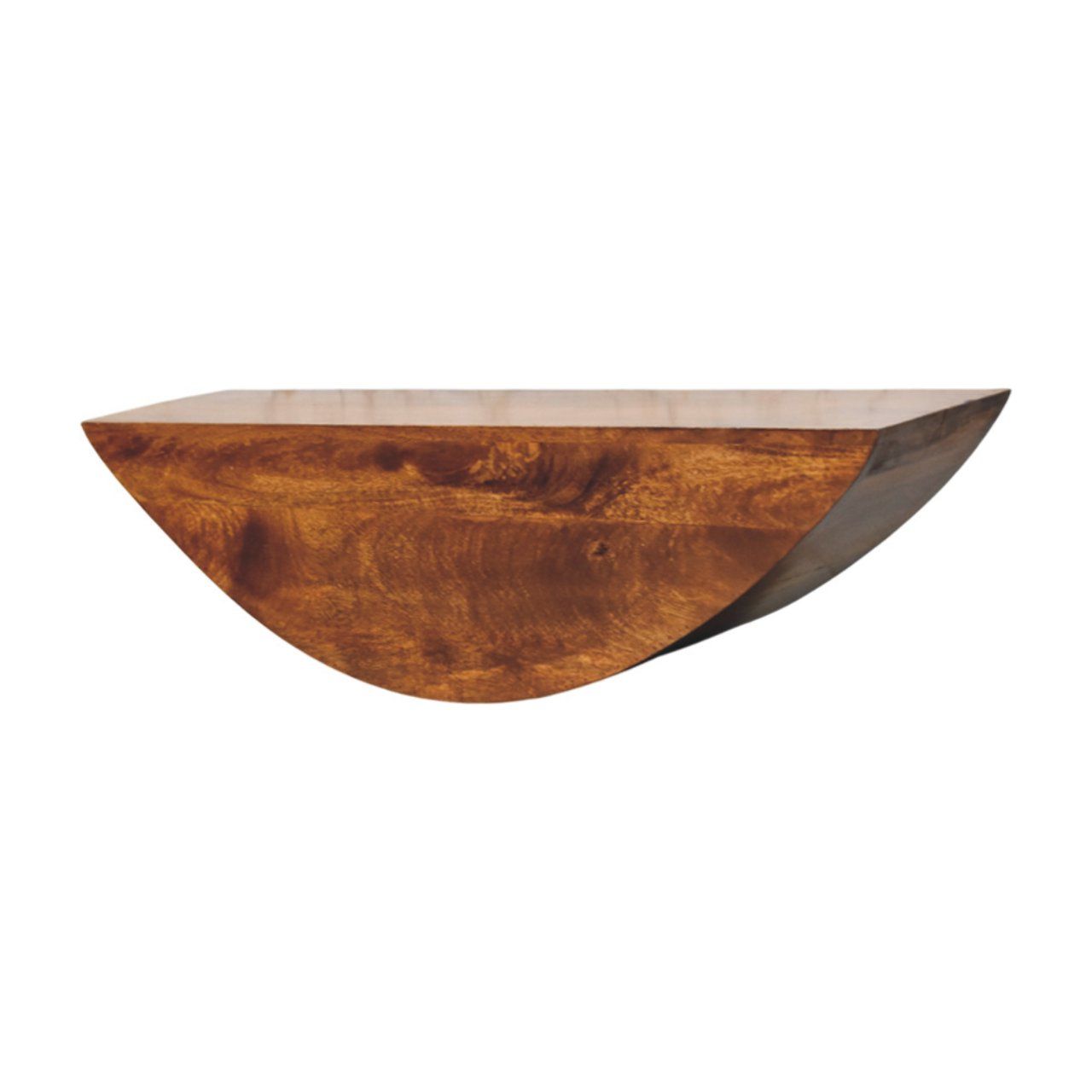 Crescent Floating Wall Shelf - Brown
