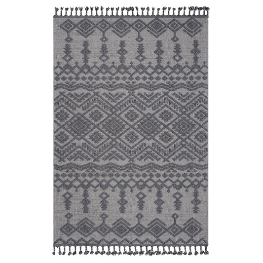 Guros - 8' X 10' Traditional Indoor / Outdoor Area Rug - White / Gray