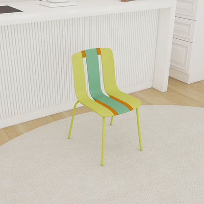 Modern Striped Blocking Single Chairs, Waterproof And Fade Resistant (Set of 4)