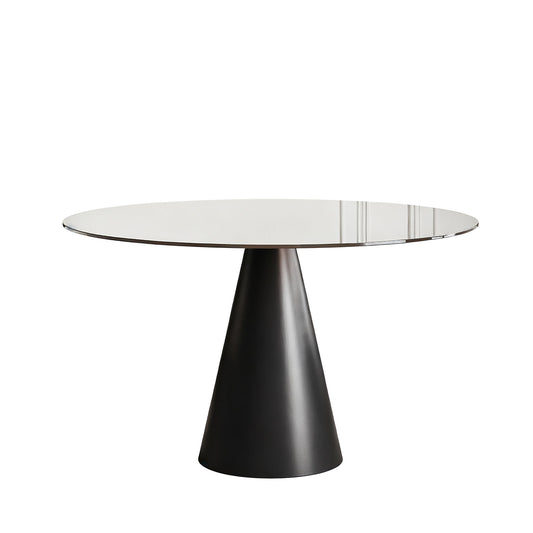 Round Dining Table, For 2 - 4 People - Black / Brown