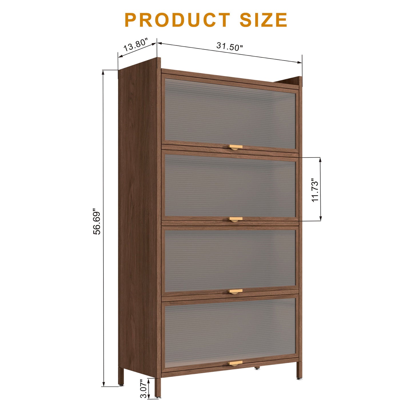 Flip Doors Cabinet, With Ample Storage Space
