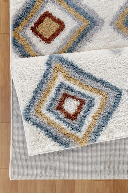 Loft Shag - 7'10" X 9'10" Shaggy Area Rug - Ivory, Polypropylene