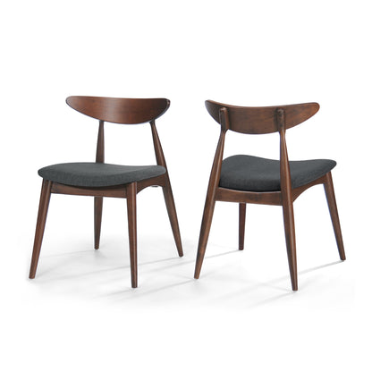 Retro Dining Chairs With Ergonomic Back (Set of 2)