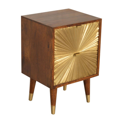 Manila - Nightstand - Brown / Gold