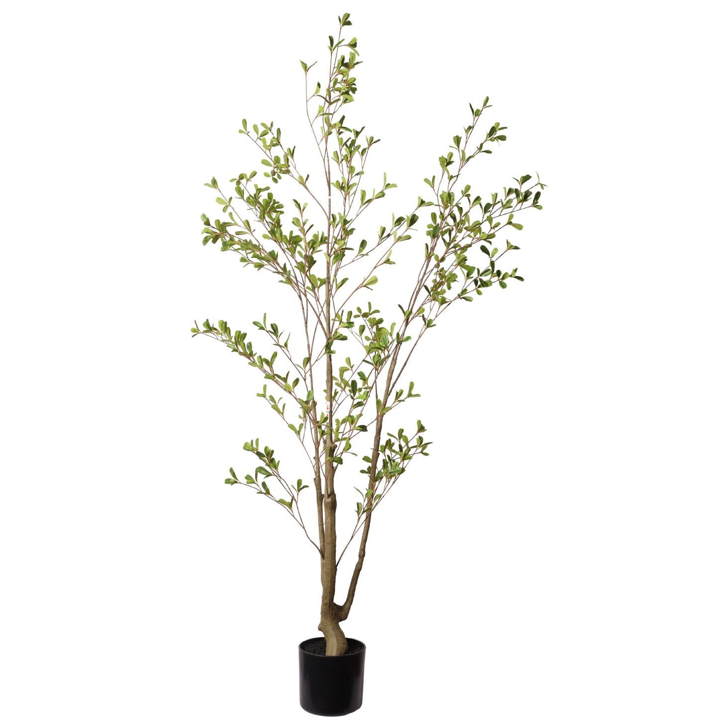 Lifelike Artificial Olive Tree With Plastic Pot For Home Living Room Decor - Green Leaves