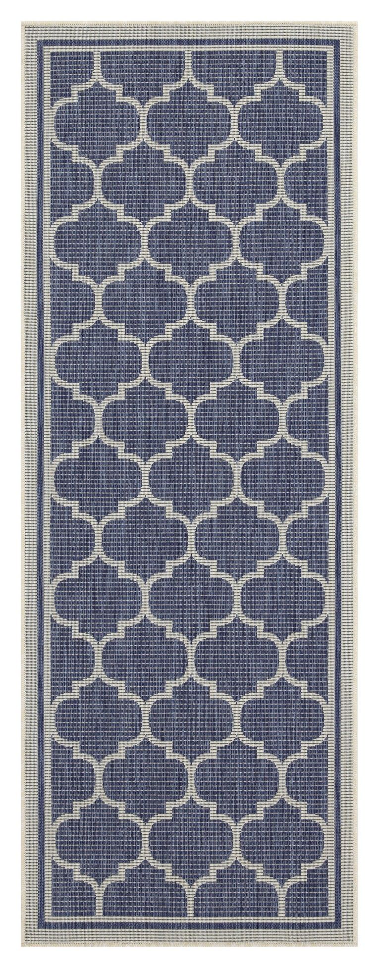 Sunshine - 5'3" X 7'3" Indoor, Outdoor Area Rug Polypropylene - Blue