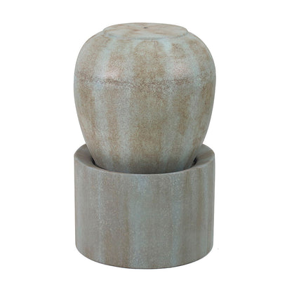 Heavy Outdoor Cement Fountain Antique, Cute Unique Urn Design Water Feature For Home Garden