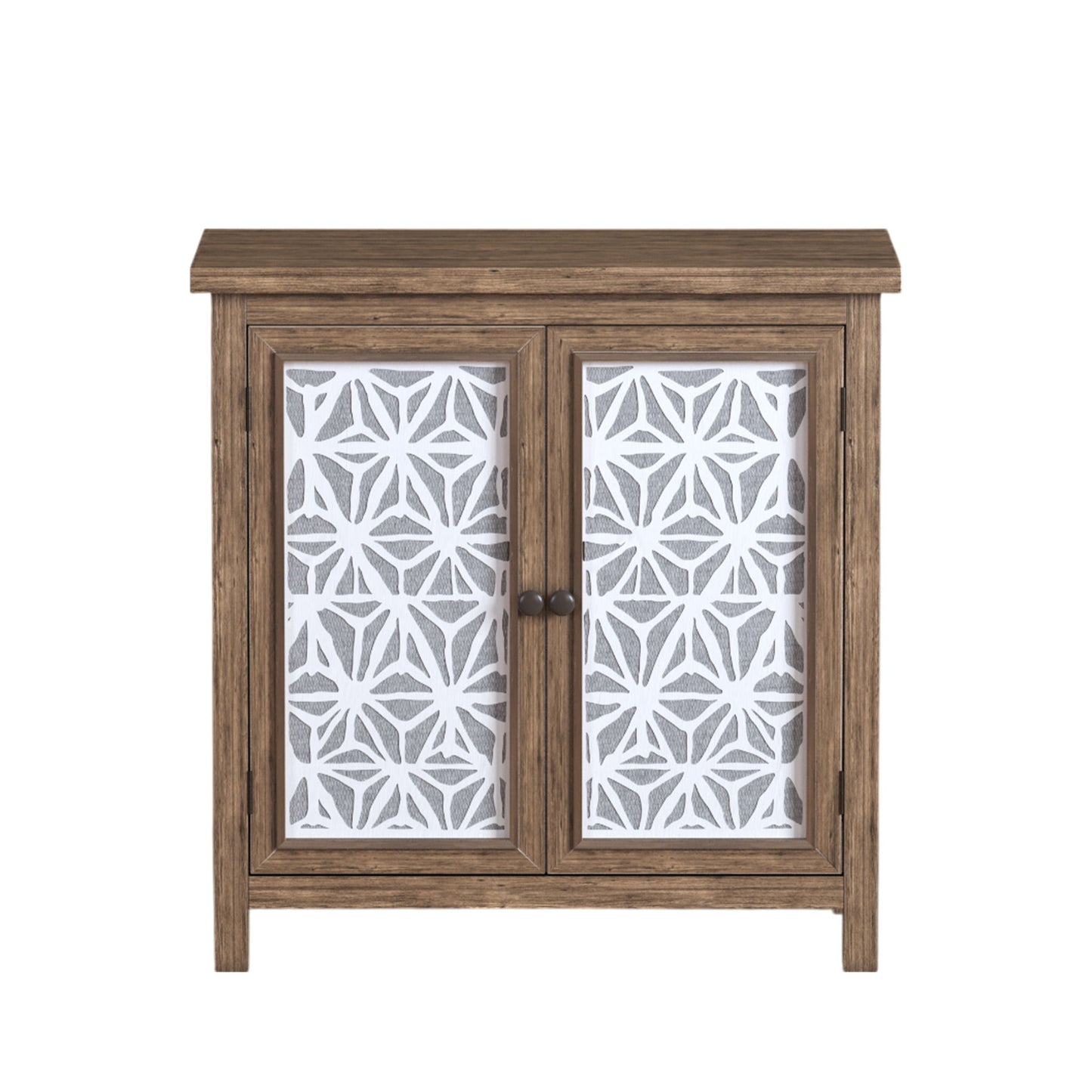 Storage Cabinet, Organizer - Brown Antique White