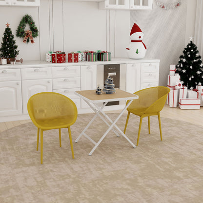 2 Pack Lounge Chair Set & Folding Square Table