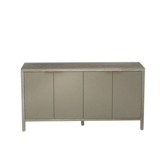 Buffet Cabinet With 4 Doors, Storage Sideboard For Living Room, Dining Room - Champagne