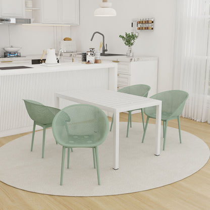 4 Pack Lounge Chair Set With Long Table