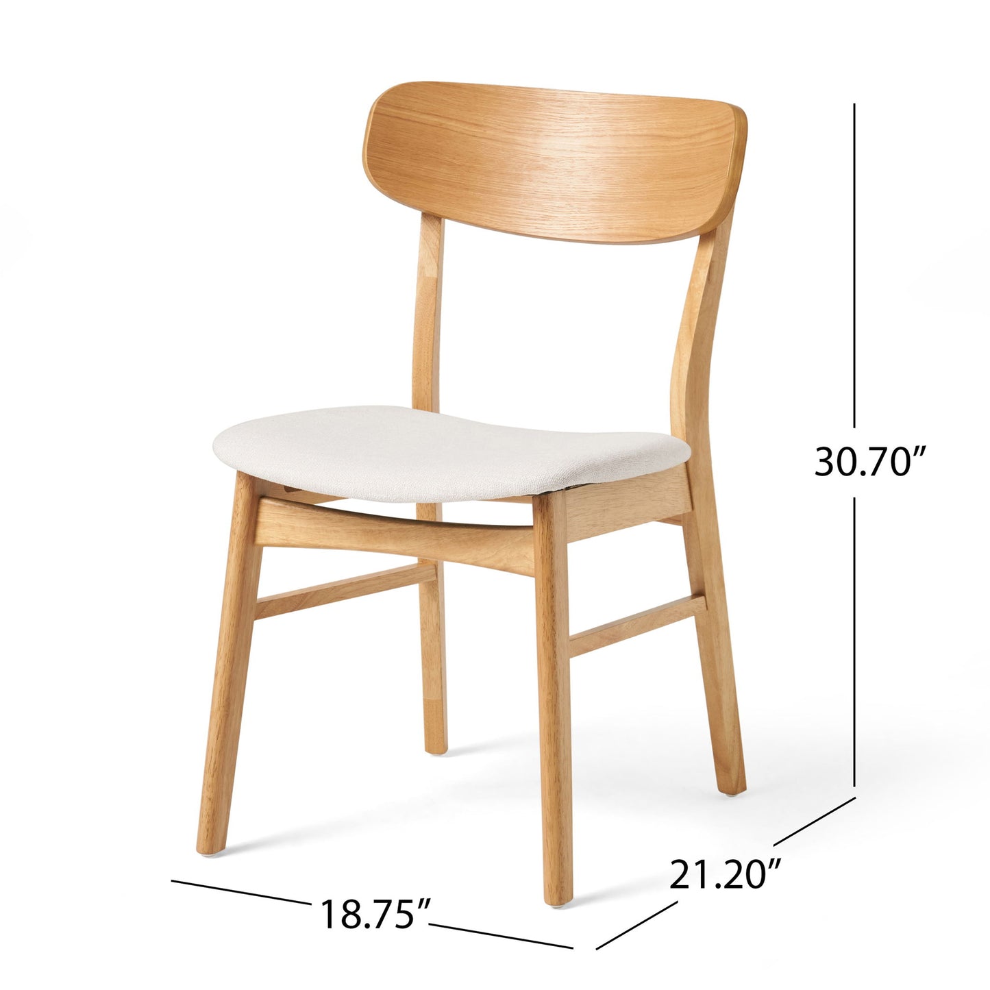 Brilliantine - Dining Chair With Cushion And Wood Frame (Set of 2)
