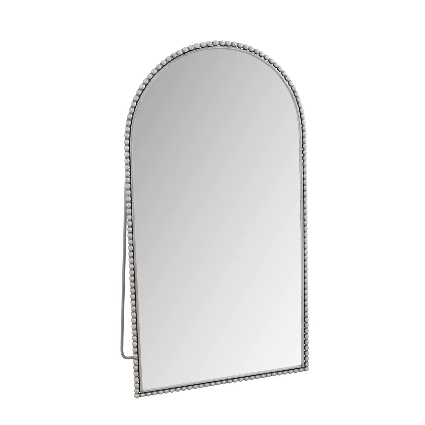 Arch Retro Full Length Mirror With Supporting Feet - Silver