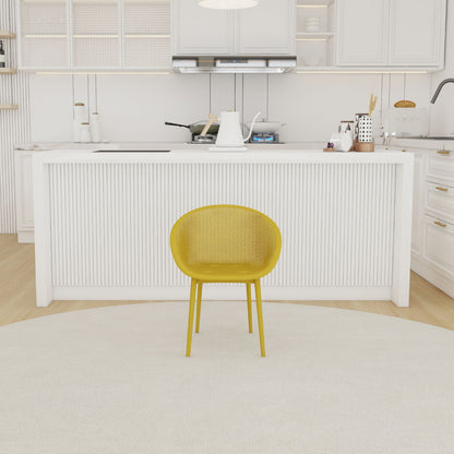 2 Piece Durable Single Chair With Mesh Hollow Out Design